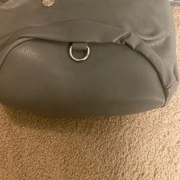 SALE 🦋 Gray Color Sharif Joan Boyce Purse Shoulder Bag With Purse Bag NWOT - Picture 3 of 12